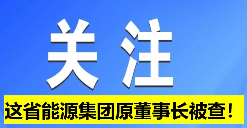 這省能源集團(tuán)原董事長被查！